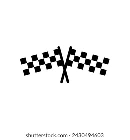 Racing flag icon vector. race flag icon.Checkered racing flag icon