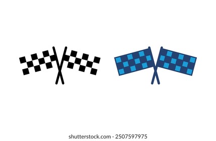 Racing flag icon vector. race flag icon.Checkered racing flag icon