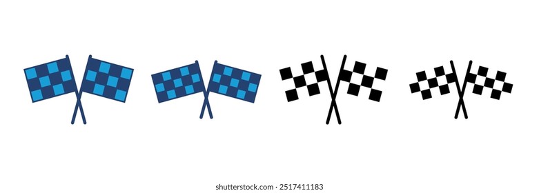 Racing flag icon vector. race flag icon.Checkered racing flag icon