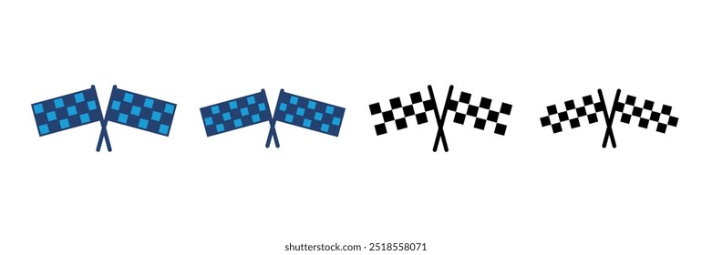 Racing flag icon vector. race flag icon.Checkered racing flag icon