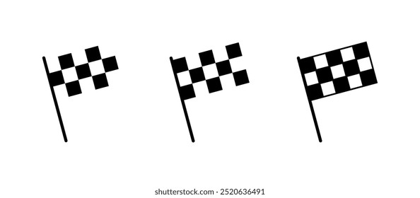 Symbolvektor der Rennfahne. Rennflagge-Symbol.Symbol für aktivierte Rennflagge
