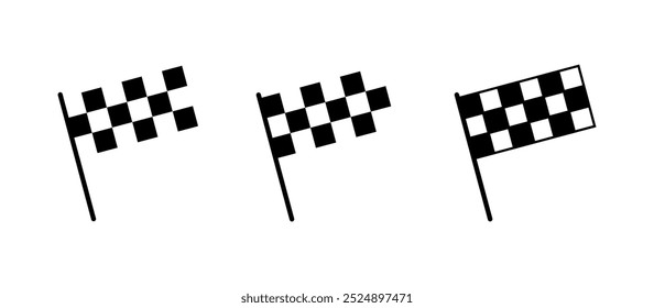 Racing flag icon vector. race flag icon.Checkered racing flag icon