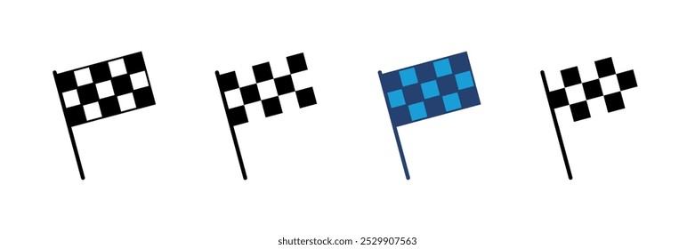 Ícone de bandeira de corrida vetor. ícone de bandeira de corrida.Checkered ícone de bandeira de corrida