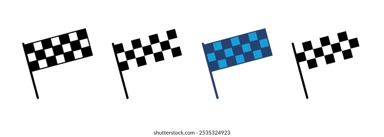 Racing flag icon vector. race flag icon.Checkered racing flag icon