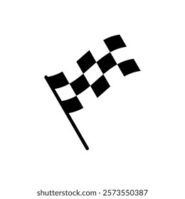 Racing flag icon vector. race flag sign and symbol.Checkered racing flag icon