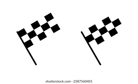 Racing flag icon vector. race flag sign and symbol.Checkered racing flag icon