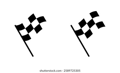 Racing flag icon vector. race flag sign and symbol.Checkered racing flag icon