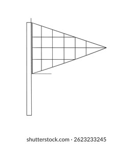 Racing flag icon vector. race flag icon. Checkered racing flag icon. continuous line