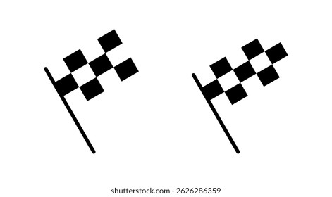 Racing flag icon vector. race flag sign and symbol.Checkered racing flag icon