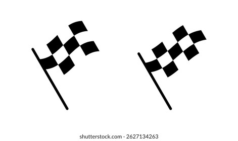 Racing flag icon vector. race flag sign and symbol.Checkered racing flag icon