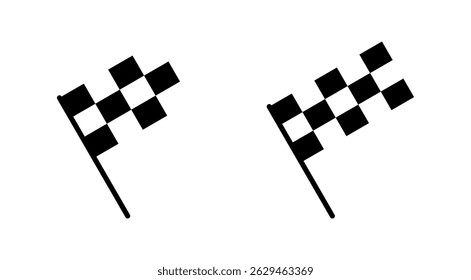 Racing flag icon vector. race flag sign and symbol.Checkered racing flag icon