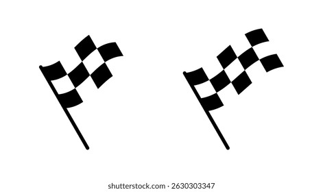 Racing flag icon vector. race flag sign and symbol.Checkered racing flag icon