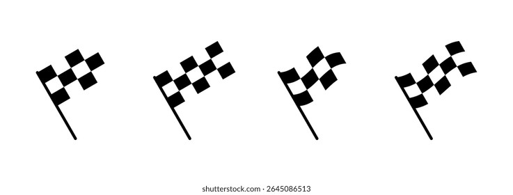 Icono de la bandera de carreras. Vector y símbolo de la bandera de carreras. Icono de la bandera de carreras a cuadros