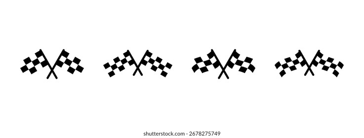 Icono de la bandera de carreras. Vector y símbolo de la bandera de carreras. Icono de la bandera de carreras a cuadros