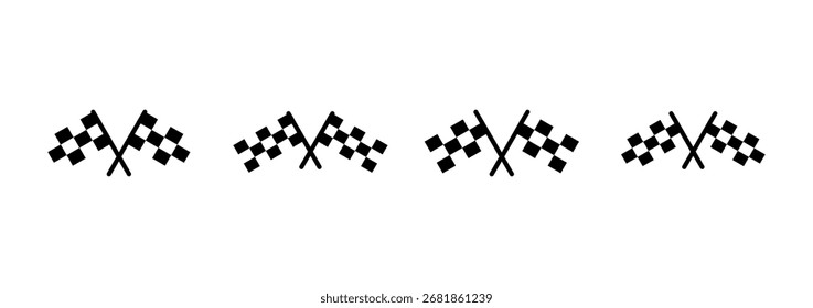 Icono de la bandera de carreras. Vector y símbolo de la bandera de carreras. Icono de la bandera de carreras a cuadros