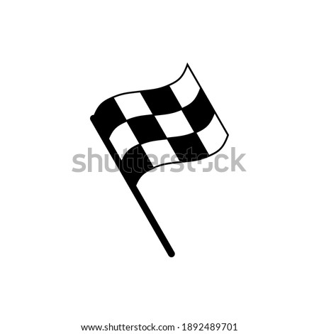 Racing flag icon vector. race flag icon.Checkered racing flag icon