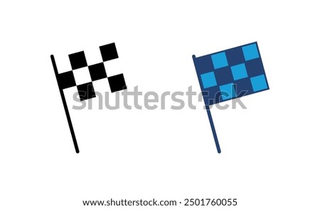 Racing flag icon vector. race flag icon.Checkered racing flag icon