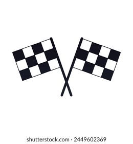 Racing flag icon vector set. Race illustration sign. Finish symbol or logo.