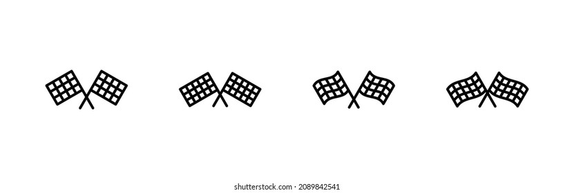 Racing flag icons set. race flag sign and symbol.Checkered racing flag icon