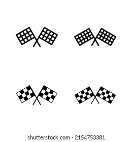 Racing flag icons vector. race flag sign and symbol.Checkered racing flag icon
