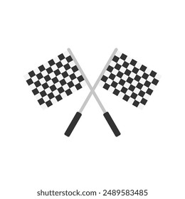 Racing Flag Illustration isoliert auf weißem Hintergrund