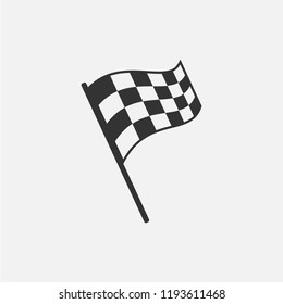 Racing flag isolated on white background. Vector illustration. Eps 10.