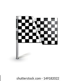 racing flag isolated on white background