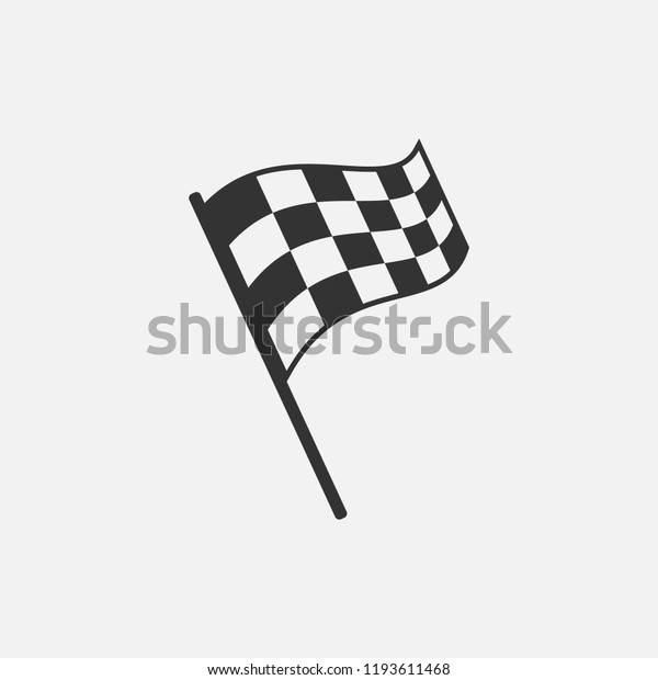 Racing flag isolated on white background. Vector\
illustration. Eps 10.