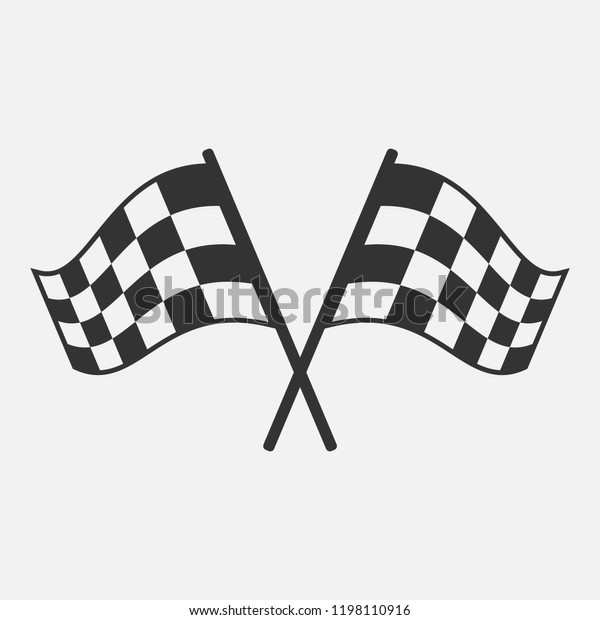 Racing flag isolated on white background. Vector\
illustration. Eps 10.