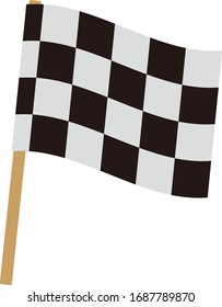 Racing flag isolated vector illustration.