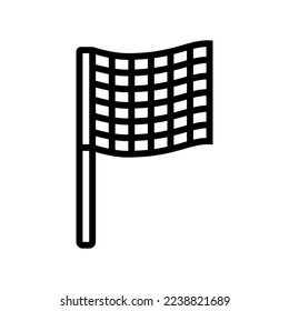 Racing-Flag-Symbol-Vektorgrafik. Kennzeichen der Rennflagge. isoliertes Kontursymbol