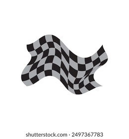 racing flag logo illustration element design