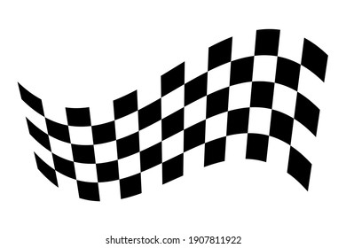 Bandera de carreras. Icono vectorial del indicador de raza. Terminando la bandera. Ilustración de diseño del vector 