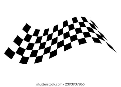 Bandera de carreras. Icono vectorial del indicador de raza. Terminando la bandera. Ilustración de diseño del vector