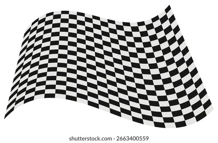 Bandera de carreras. Icono de Vector de la bandera de la carrera. Bandera de acabado. Ilustración de diseño de Vector.
