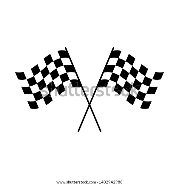 Racing flag. Simple\
vector illustration.