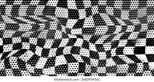 Diseño de Vector de patrón a cuadros grunge Horizontal de fondo deportivo de bandera de carreras con espacio vacío