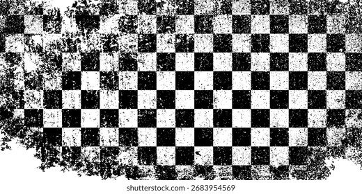 Diseño de Vector de patrón a cuadros grunge Horizontal de fondo deportivo de bandera de carreras con espacio vacío