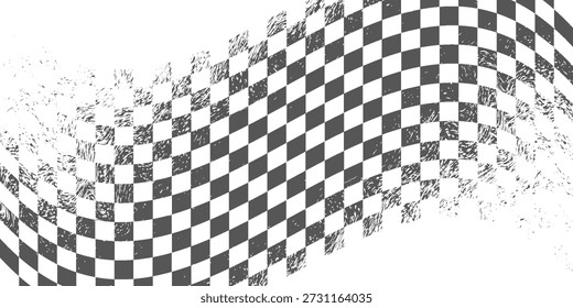 Diseño de Vector de patrón a cuadros grunge Horizontal de fondo deportivo con espacio vacío