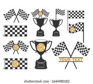 Racing Flag Symbol Vector illustration