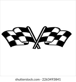 racing flag in vector art style