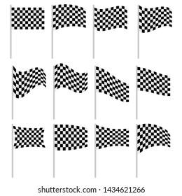 Racing flag vector design illustration isolated on  white background