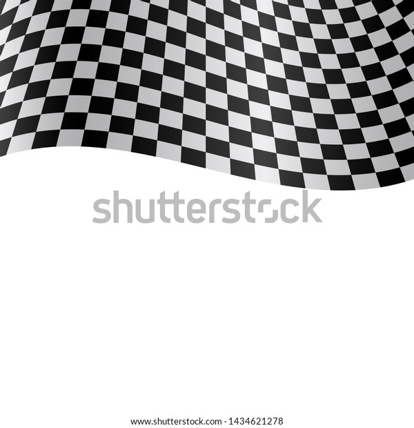 Racing flag vector design illustration\
isolated on  white\
background