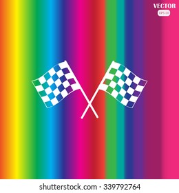 Racing flag vector icon