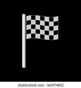 Racing flag  - vector icon