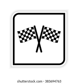 Racing flag  - vector icon