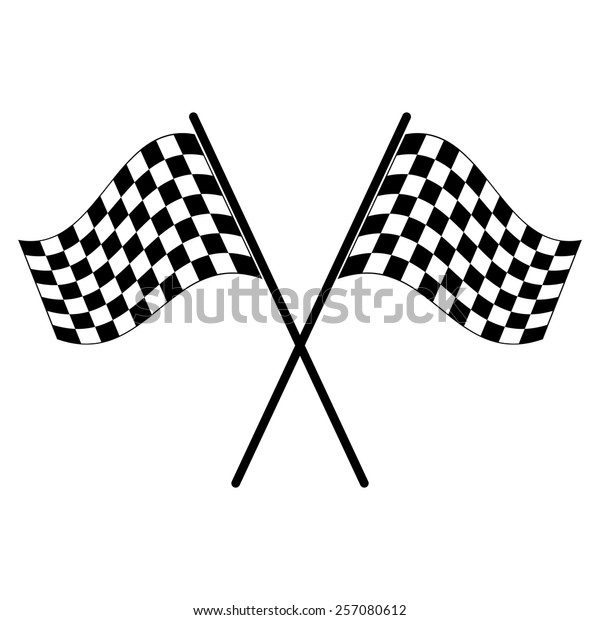 Racing Flag Vector Icon Black Illustration Stock Vector (Royalty Free ...