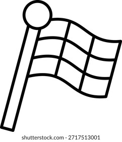 Icono de Vector de la bandera de carreras. Se puede utilizar para aplicaciones de impresión, móviles y de Web.