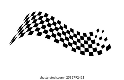 Racing flag vector icon on white background. Checkered flag. start and finish crossed flag. Racing flag.