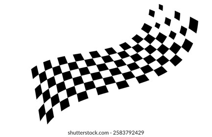 Racing flag vector icon on white background. Checkered flag. start and finish crossed flag. Racing flag.